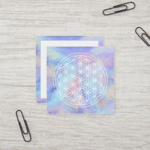 Sister Love – Sacred Geometry Flower of Life Square Business Card