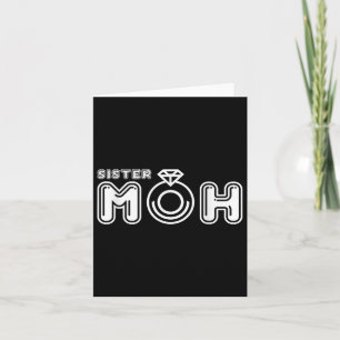 Sister Maid Of Honour Bride And Groom Wedding Card