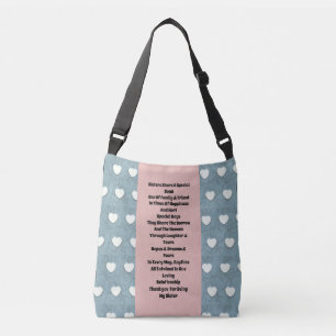Sister Marshmallow Hearts Crossbody Bag