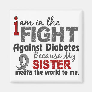 Sister Means World To Me Diabetes Magnet