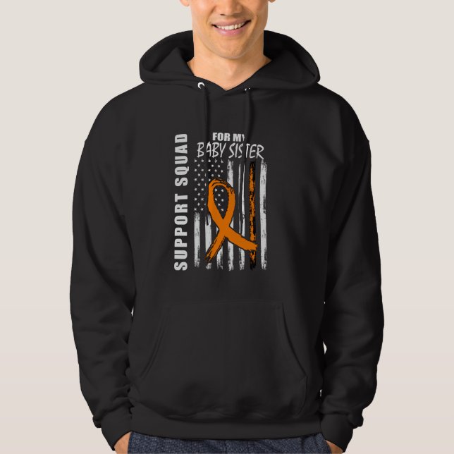 Sister Multiple Sclerosis Awareness Flag Support P Hoodie (Front)