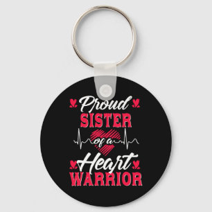 Sister Of A Heart Warrior Chd Awareness Key Ring