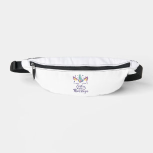 Sister Of A Threenager Girl 3rd Birthday Unicorn P Bum Bags