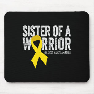 Sister of a Warrior Childhood Cancer Awareness  Ri Mouse Pad