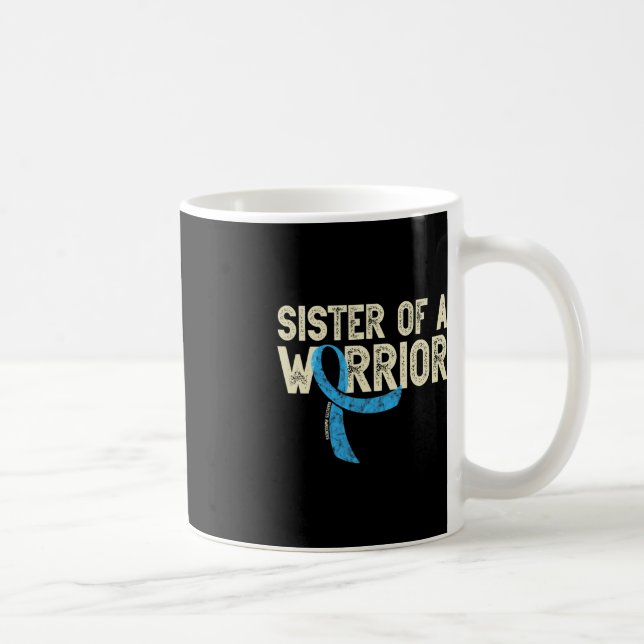 Sister of a Warrior Diabetic Diabetes Awareness T1 Coffee Mug (Right)