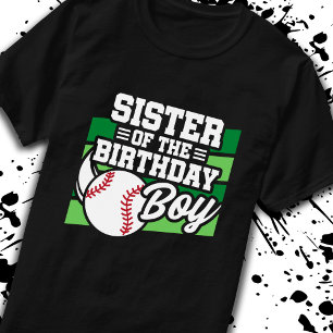 Sister of Birthday Boy Boys Baseball Birthday T-Shirt