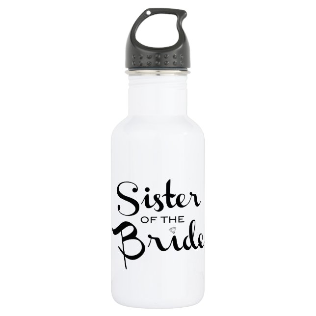 Sister of Bride Black 532 Ml Water Bottle (Front)