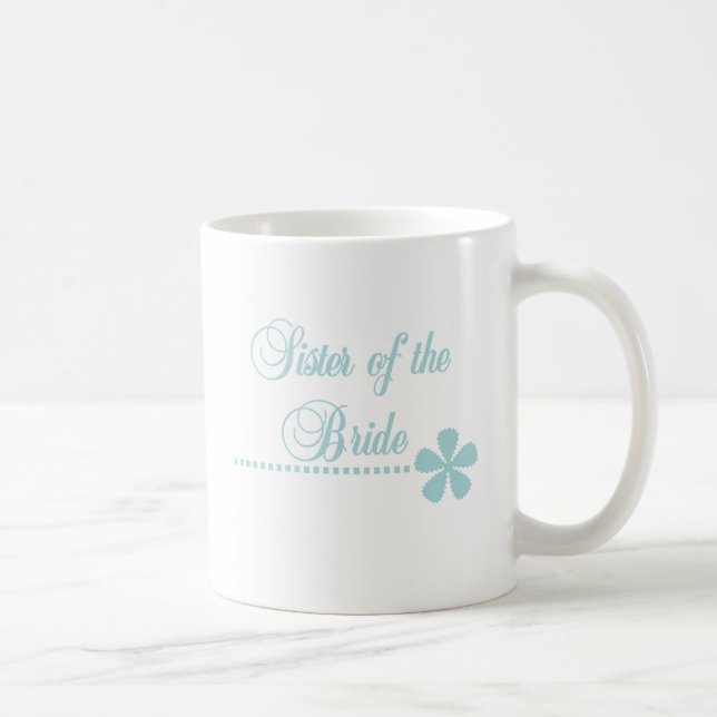 Sister of Bride Teal Elegance Coffee Mug (Right)