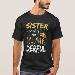 Sister of Mr One Derful Party Matching Family 1st T-Shirt
