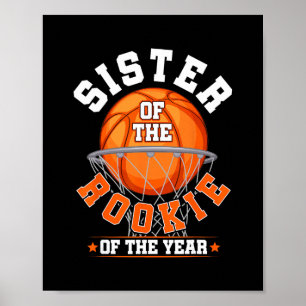 Sister Of Rookie 1st Birthday Sketll Family Matchi Poster