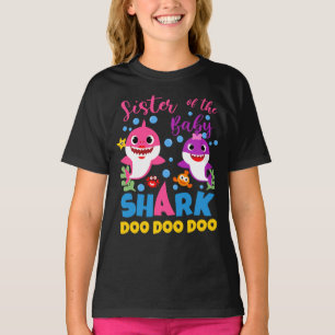 Sister Of The Baby Shark Birthday Sister Shark T-Shirt