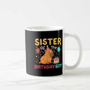 Sister Of The Birthday Boy Capybara Capy Kids Bday Coffee Mug