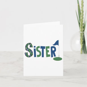 Sister Of The Birthday Boy Hole In One Golf Sport Card