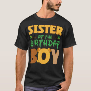 Sister Of The Birthday Boy Lion Family Party Decor T-Shirt