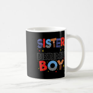 Sister Of The Birthday Boy Racing Car Family Party Coffee Mug
