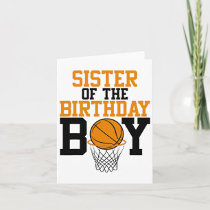 Sister Of The Birthday Boy Sketll Family Birthday  Card