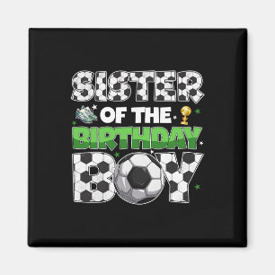 Sister Of The Birthday Boy Soccer Party Family Mat Magnet