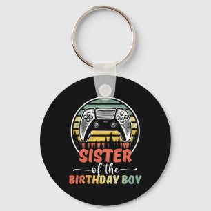 Sister Of The Birthday Boy Video Gamer Matching Fa Key Ring
