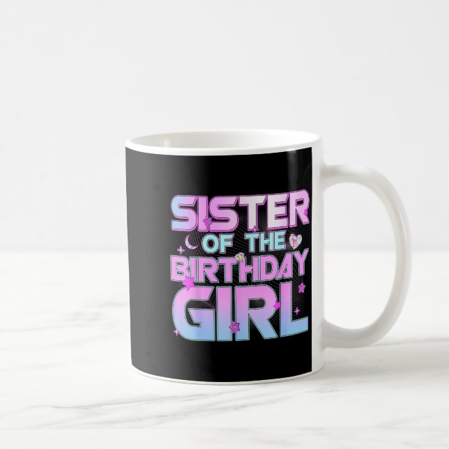 Sister Of The Birthday Girl Kp Family Matching Par Coffee Mug (Right)