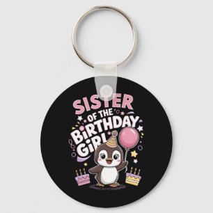 Sister Of The Birthday Girl Pesto Baby Penguin Key Ring