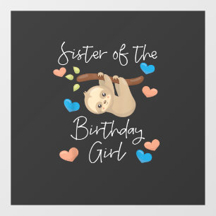 Sister of the Birthday Girls Sloth B-Day Party T-S