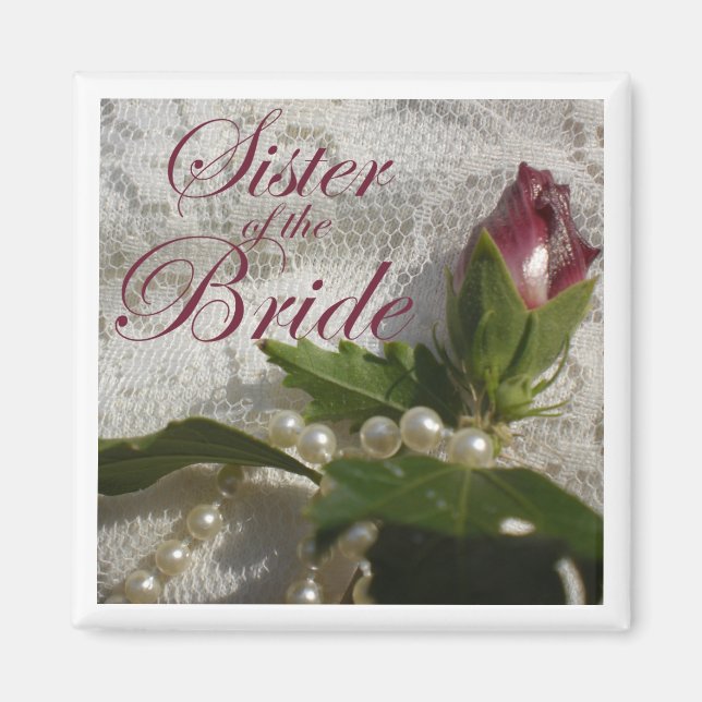Sister of the Bride Favour Magnet (Front)