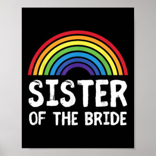 Sister Of The Bride Lgbt Lesbian Wedding Bachelore Poster