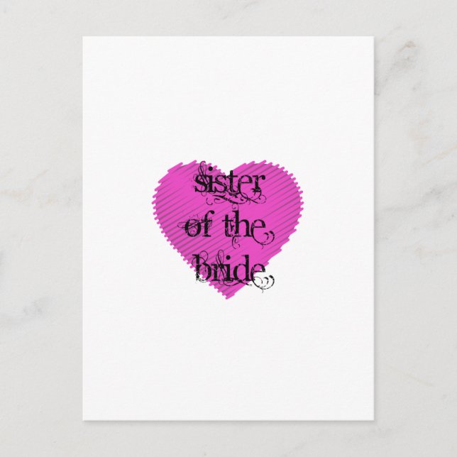 Sister of the Bride Postcard (Front)