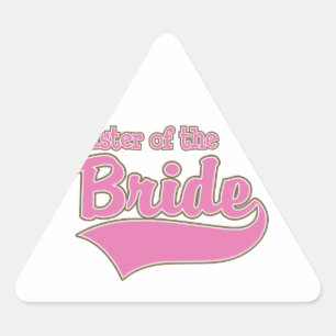 Sister of the Bride Triangle Sticker