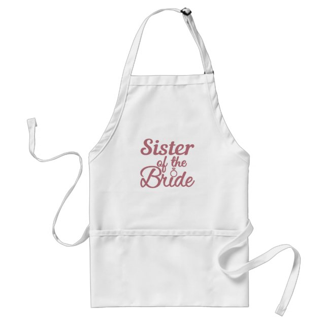 Sister Of The Bride Wedding Family Matching Standard Apron (Front)