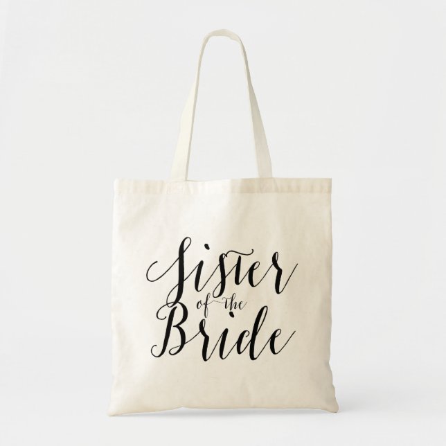 Sister of the bride wedding tote bag (Front)