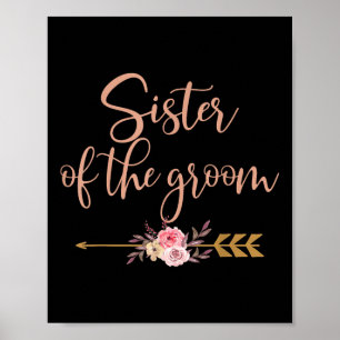 Sister Of The Groom Bridal Shower Gift Wedding Par Poster