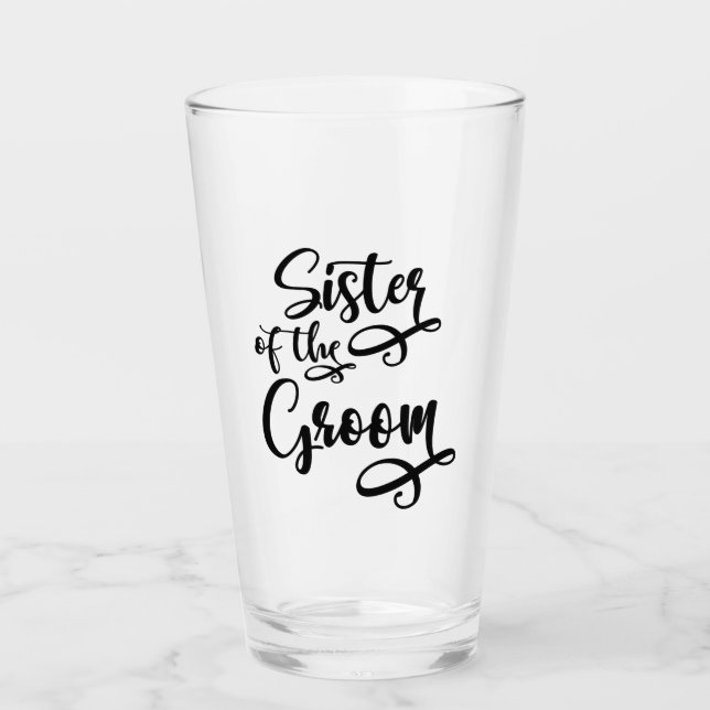 Sister of the Groom Glass (Front)