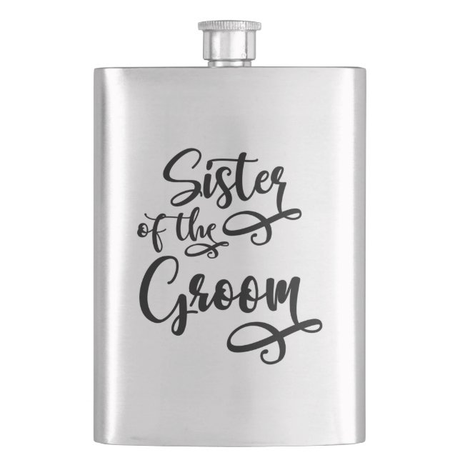 Sister of the Groom Hip Flask (Front)