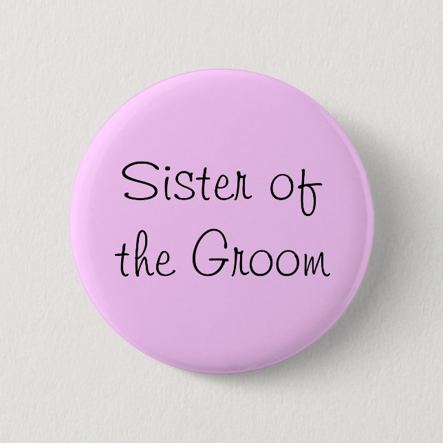 Sister of the Groom Pin (Front)