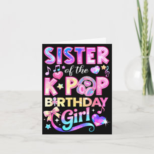 Sister of the k-pop birthday girls korean music card