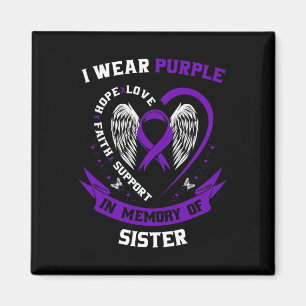 Sister Pancreatic Cancer Awareness Products Gifts Magnet