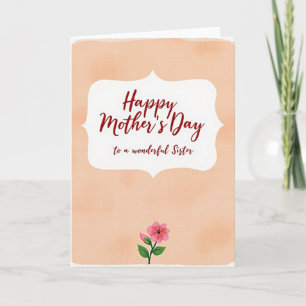 Sister Peach Mothers Day Card