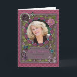 Sister, Photo card for a birthday<br><div class="desc">Say Happy Birthday with a delightful scrap-booking crafts effect card. Add a picture of the birthday girl to personalise this wonderful card. With lots of flowers,  butterflies,  and bows,  this card is sure to delight. Copyright Norma Cornes. Please note this is a printed card.</div>