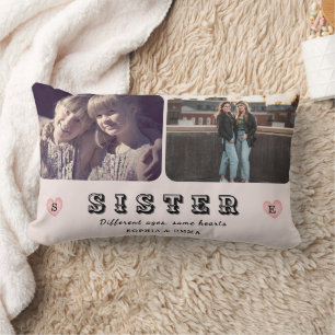 Sister Photo Pillow – Different Ages, Same Hearts