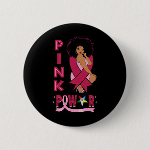 Sister Pink Power Eastern Star Breast Cancer Aware 6 Cm Round Badge