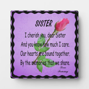 SISTER-PLAQUE PLAQUE