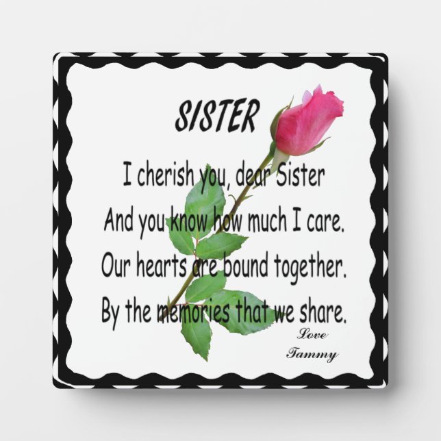 SISTER-PLAQUE PLAQUE (Front)