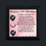 sister poem - 50th birthday design gift box<br><div class="desc">A great gift for a sister on her 50th birthday.</div>