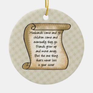 Sister Poem ornament