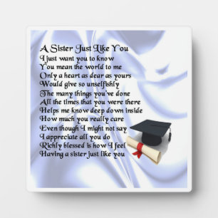 Sister Poem Plaque - Graduation  Design
