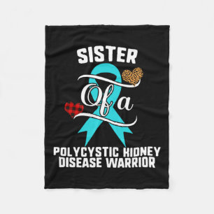 Sister Polycystic Kidney Disease Awareness Leopard Fleece Blanket