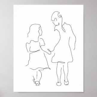Sister Print, Sister Gift, Family Print, Daughters Poster