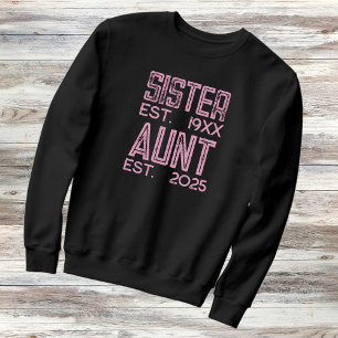 Sister Promoted To Aunt 2025 Distressed Sweatshirt
