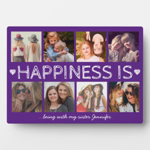 Sister Purple 8 Photo Collage Plaque